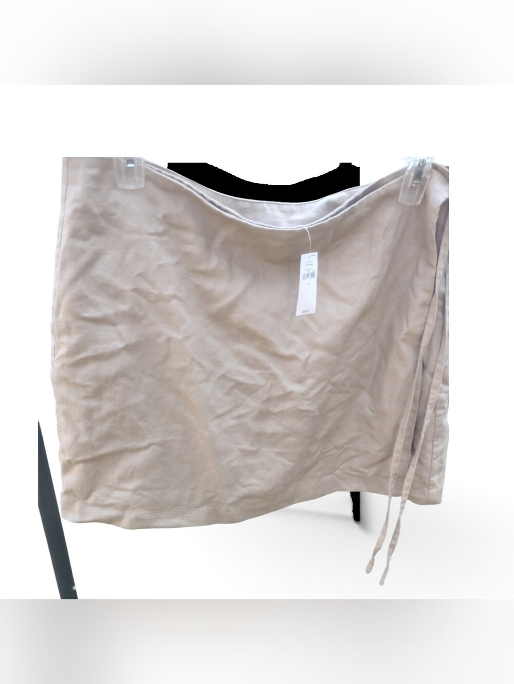 NWT Women's Beige Wrap Mini Skirt XL